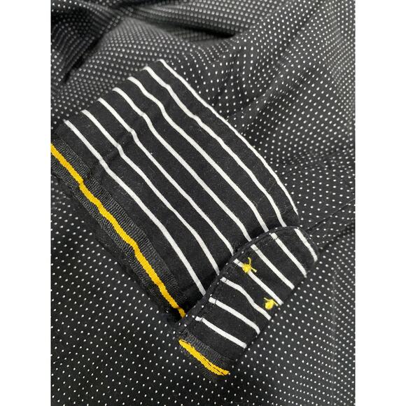 Denim and Flower Ricky Singh Cotton Button Down Shirt Size XXL Black White Dots - Picture 6 of 7